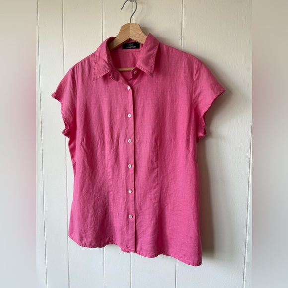 Jim Thompson 100% Linen Button-Down Top | Size 12 - Picture 3 of 5